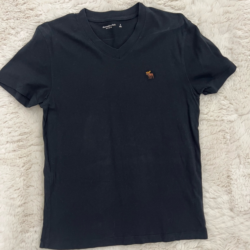 Abercrombie & Fitch Navy V-Neck Tee